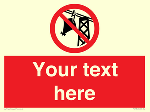 Custom prohibition do not fly kites near overhead electrical power lines